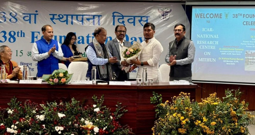 ICAR–National Research Centre on Mithun (ICAR–NRCM), Medziphema, celebrated its 38th Foundation Day on October 15.